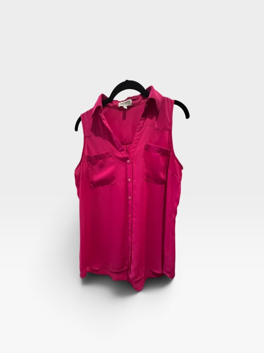 Express Hot Pink Portofino Sleeveless Shirt Size M